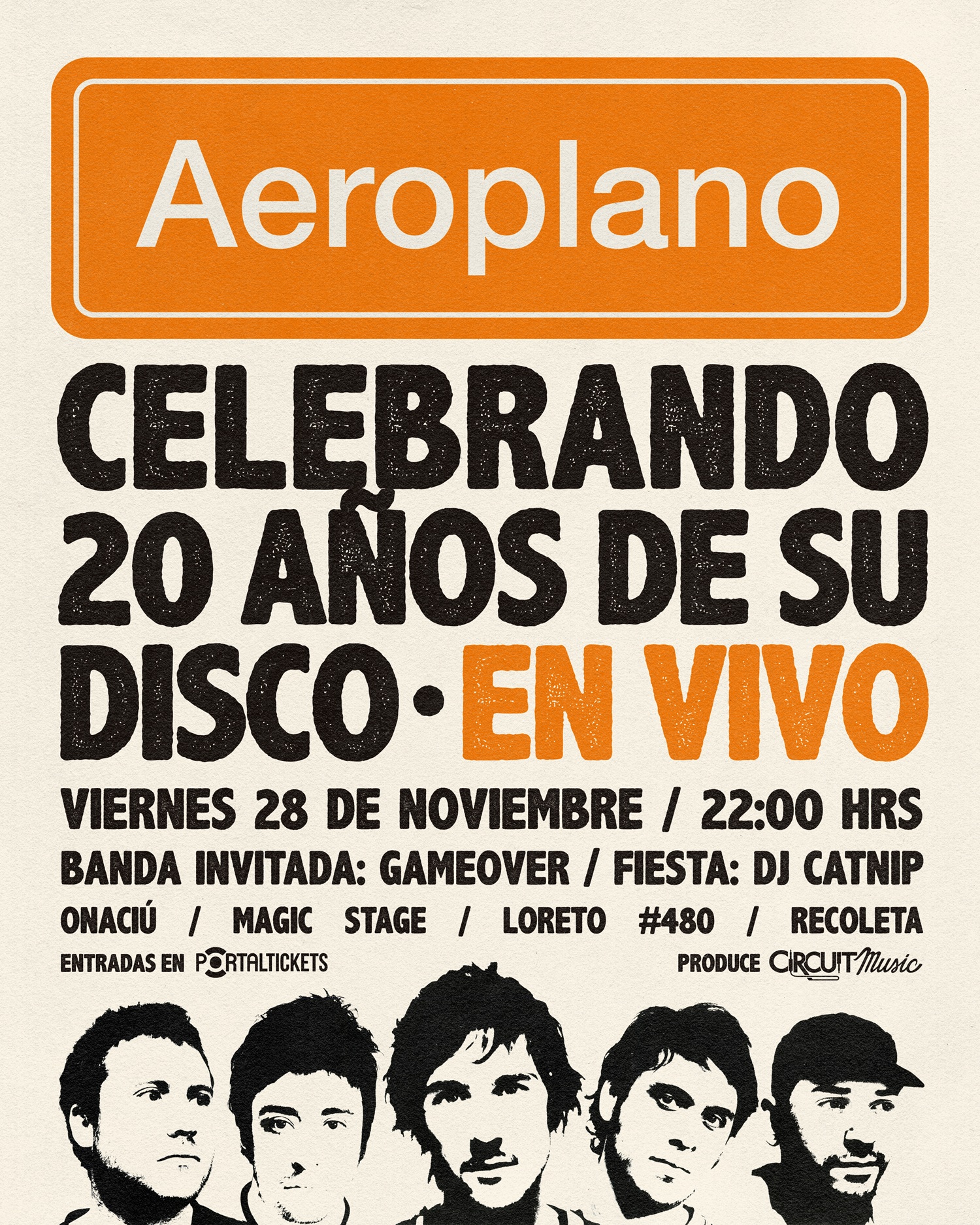 En el mismo lugar: Aeroplano anuncia su reunión